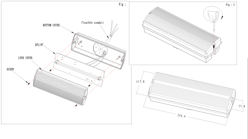 TUV CE Bulkhead Emergency Light(Maintained)  ( (3)