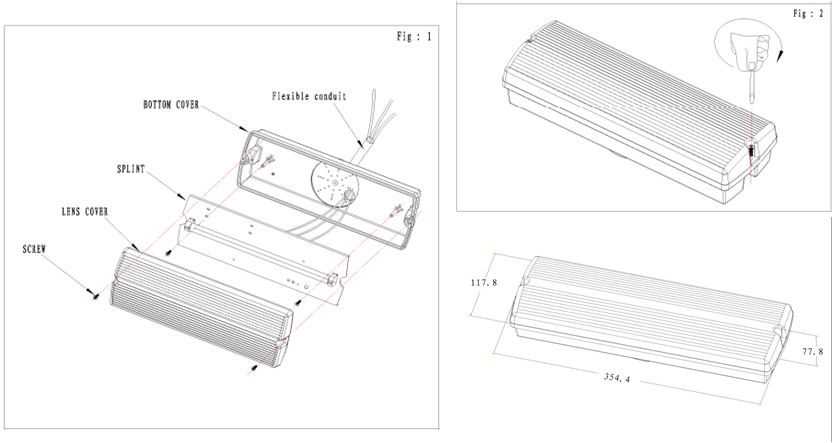 TUV CE Bulkhead Emergency Light(Non-maint (1)