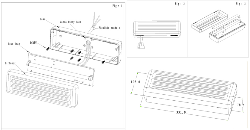 TUV CE Bulkhead Emergency Light(Non-maint ( (4)