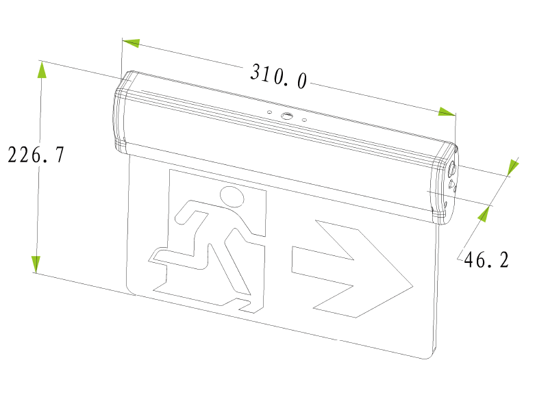 UL Exit Sign LX-741A34RG (1)