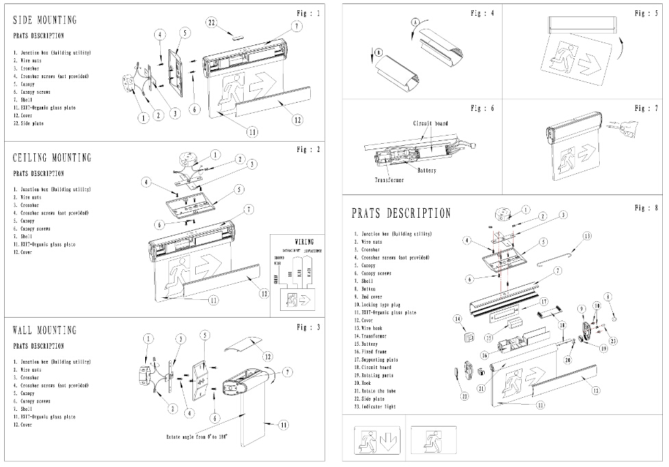 UL Exit Sign LX-741A34RG (3)