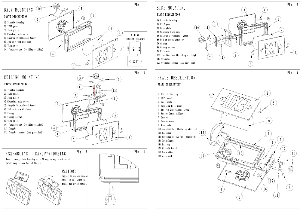 UL Exit Sign LX-756A12RG (1)